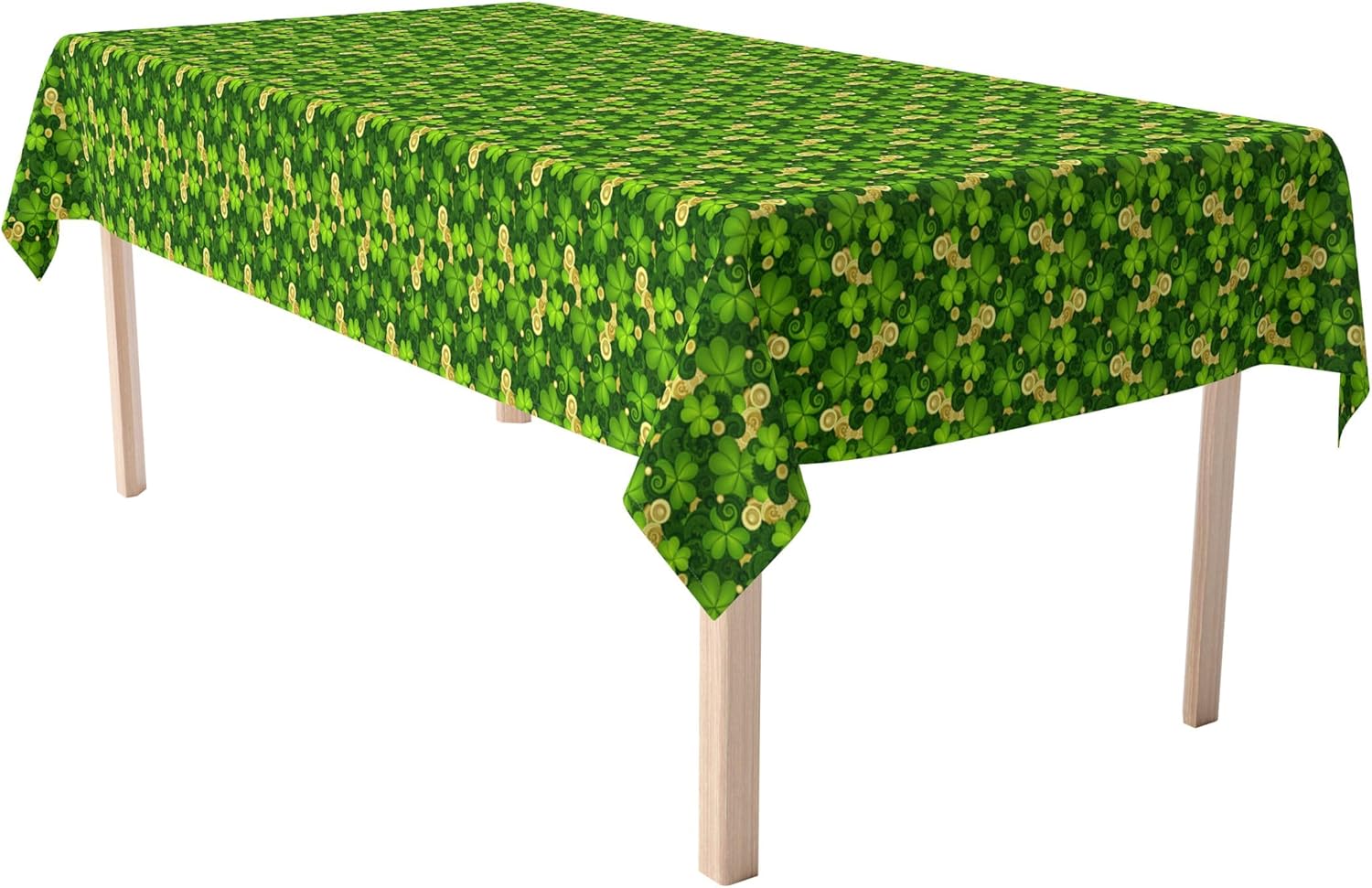 Fabric Textile Products Rectangular Tablecloth, 100% Milliken Polyester, Machine Washable, 60x84, St. Patrick's Paisley