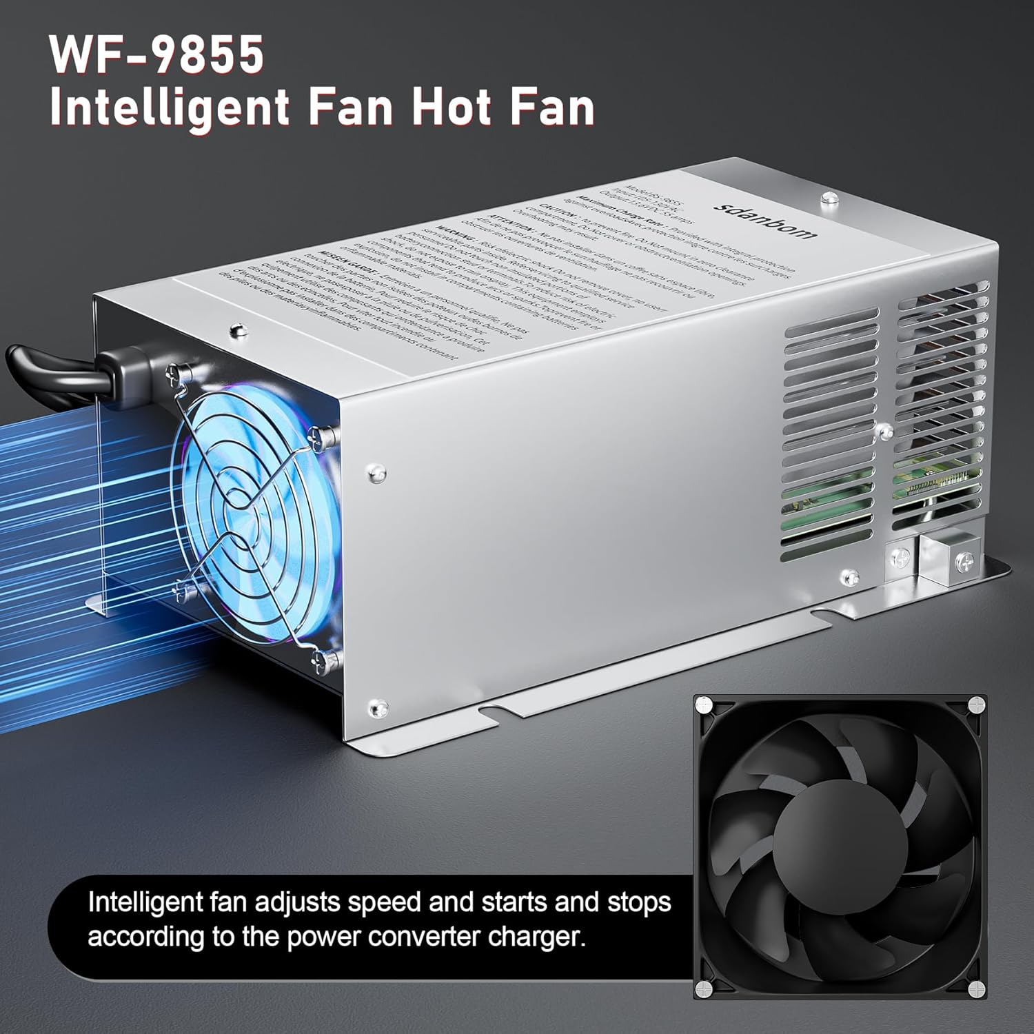 Upgrade Wf-9855 55 Amp Rv Power Converter with Lead Acid Batteries Mode and Lithium Mode - Wf-9855-Ad Power Converter for Rv Trailer Camper 9800 Series