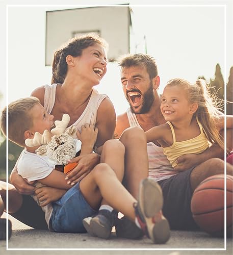 Miniatura 6 de DolliBu Alce con peluche de baloncesto, alce suave y abrazable, adorable juguete de peluche para jugar, lindo regalo de vida silvestre, juguete