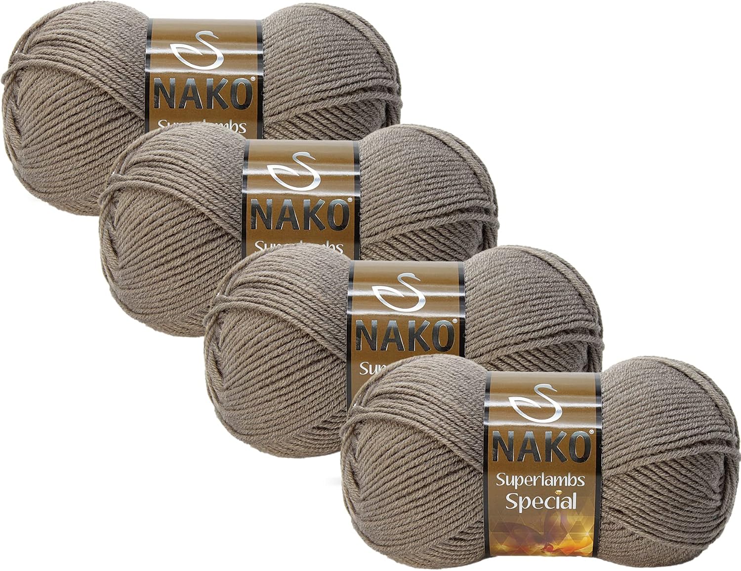 Nako Superlambs Special,Wool Knitting Yarn,(4Balls) Each Skein(Ball) 3.53 Oz (100g),You can use it in Your Cardigan, Sweater, Scarf, Beret Knitting (RED Beige 5225)