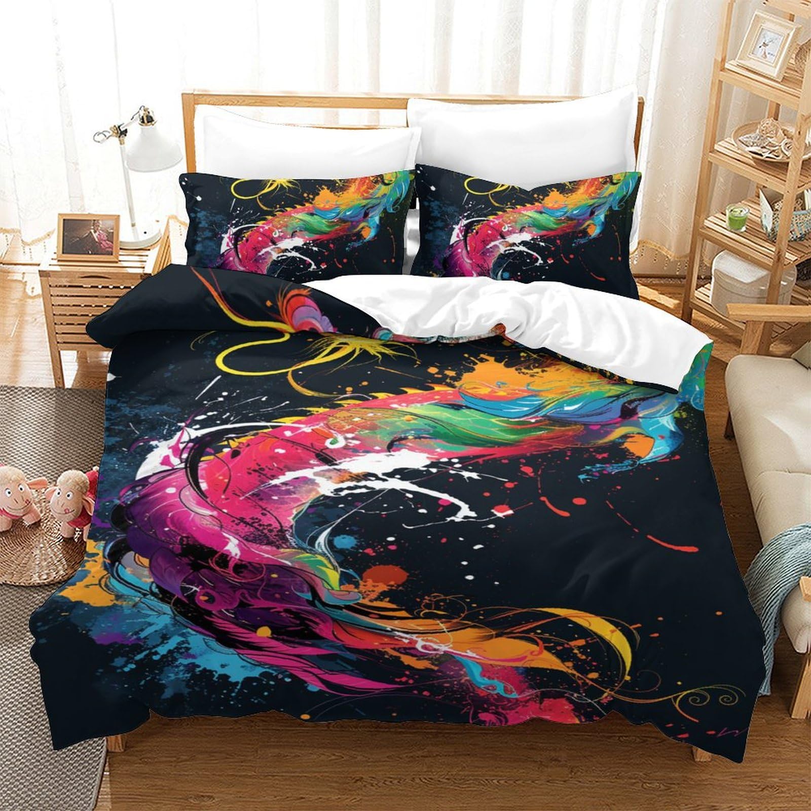 Ensemble de literie dragon 3D pour relooker la chambre d'un adolescent passionné de fantasy