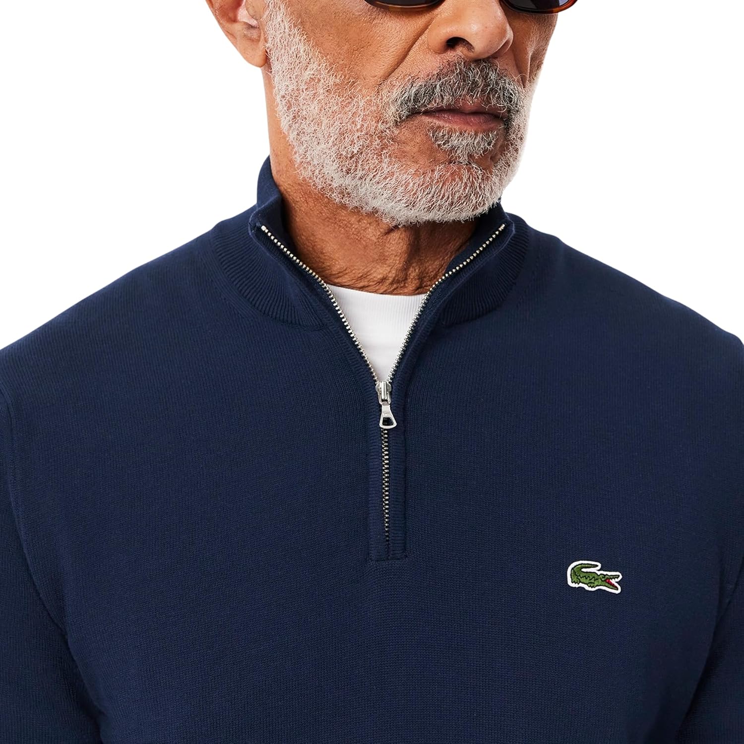 Lacoste Mens Long Sleeve Quarter-Zip High Neck Sweater - Image 3