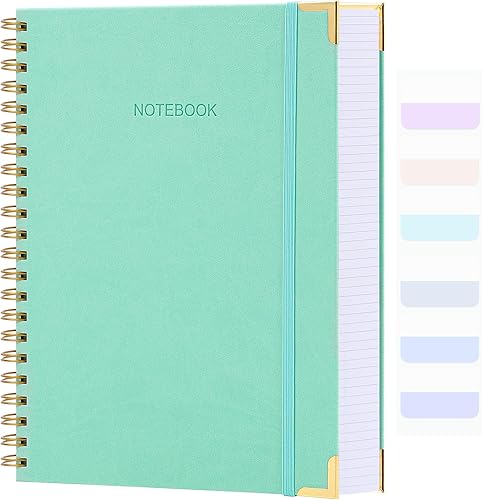 Cuaderno de papel cuadriculado, cuaderno espiral de 8.5 x 11 pulgadas, cuaderno gráfico de tapa dura de 300 páginas para escuela, cuadernos de cuero