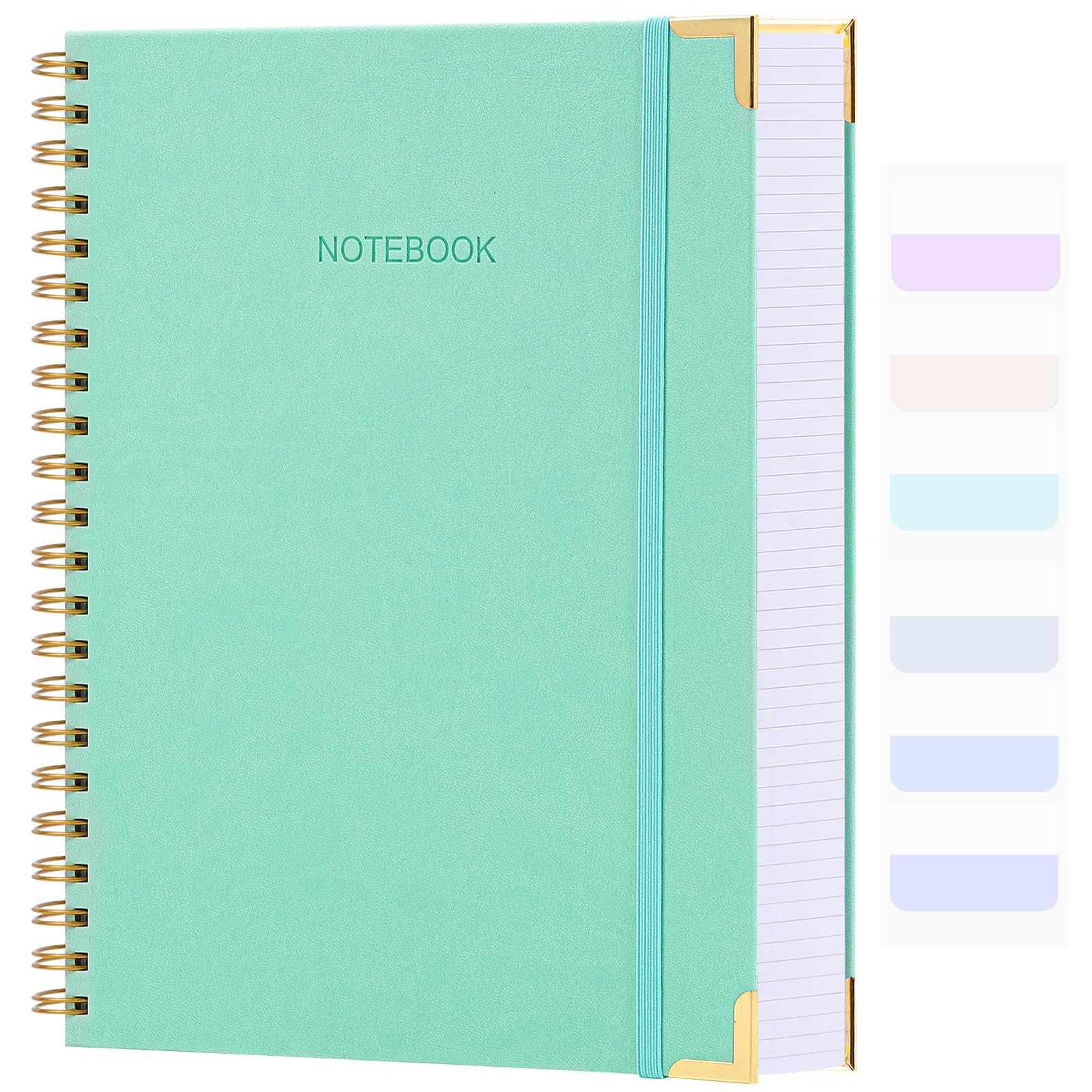 Cuaderno de papel cuadriculado, cuaderno de espiral de 8.5 x 11 pulgadas, cuaderno gráfico de tapa dura de 300 páginas para la escuela, cuadernos de cuero para el trabajo, ingeniería, cuaderno grueso