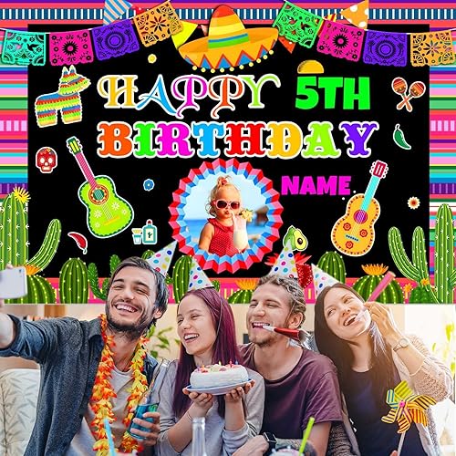 Miniatura 6 de Decoración personalizada para fiesta mexicana, carnaval, fiesta de feliz cumpleaños, suministros personalizados, fiesta mexicana, carnaval,