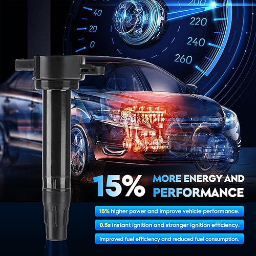 Miniatura 5 de Paquete de bobinas de encendido + bujías de iridio para 07 Chrysler Sebring 2.4L, 07-12 Dodge Caliber 2.0L, 07-09 1.8L, 07 11 2.4L, 11-17 Journey,