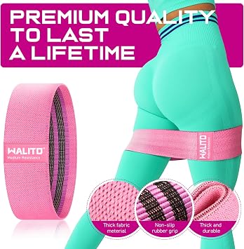 WALITO Resistance Bands and 4.9FT Yoga Bands for Women and Men, Workout Bands for Physical Therapy, Stretch, Recovery, Pilates, Rehab, Strength Training and Home Gym