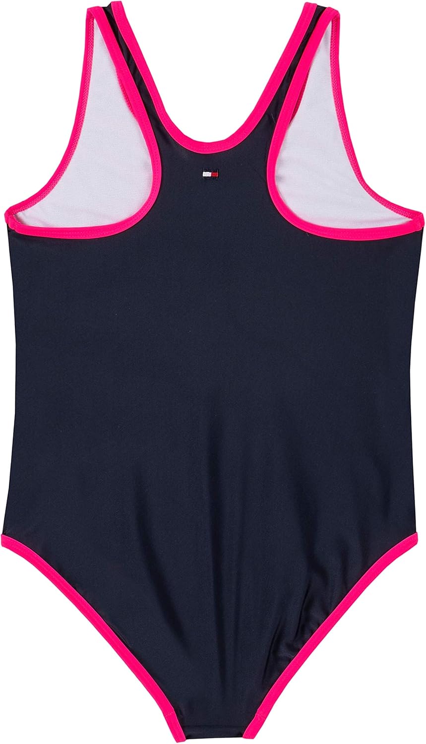 Tommy Hilfiger Girls' One-Piece Swimsuit, Pull-on Bathing Suit & Bikini Alternative : Clothing, Shoes & Jewelry