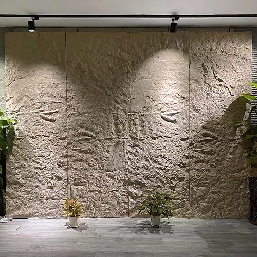 Miniatura 3 de Art3d Stone Texture 3D Wall Panels, 4-Pack PU Wall Panels for Interior Wall Decor, 24" x 48", Stone Yellow