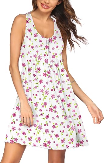 Ekouaer Nightgown Women's Pajama Dress 