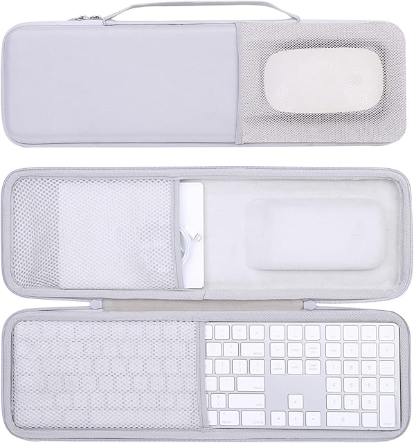 co2CREA Keyboard and Mouse Combo Travel Case for Apple Magic Keyboard with Numeric Keypad and Magic Mouse 2 /1, Case only
