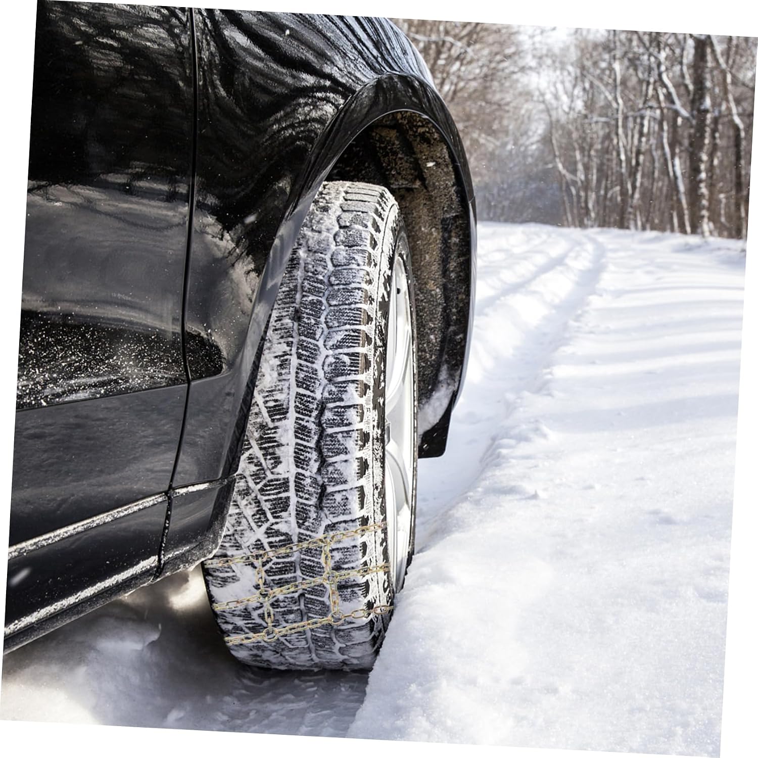 BESPORTBLE Snow Chains for Car Suv Wheel Chain Car Winter Strap Tire Traction Skid Effect for Ice