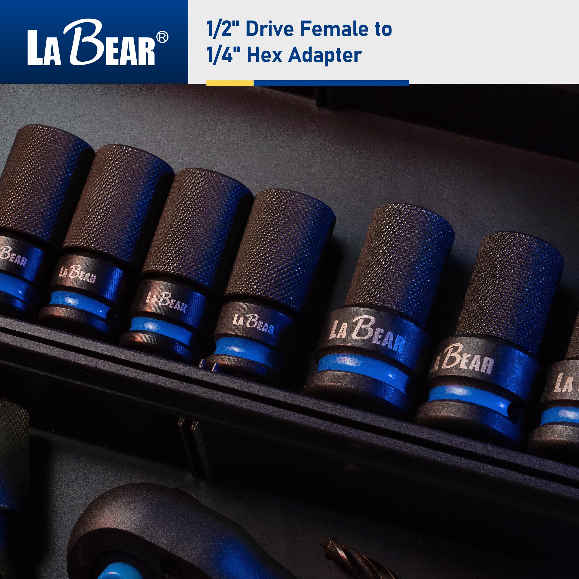 LABEAR 1/2 Inch Square Drive to 1/4 Inch Hex Impact Adapter — Amazon image 9