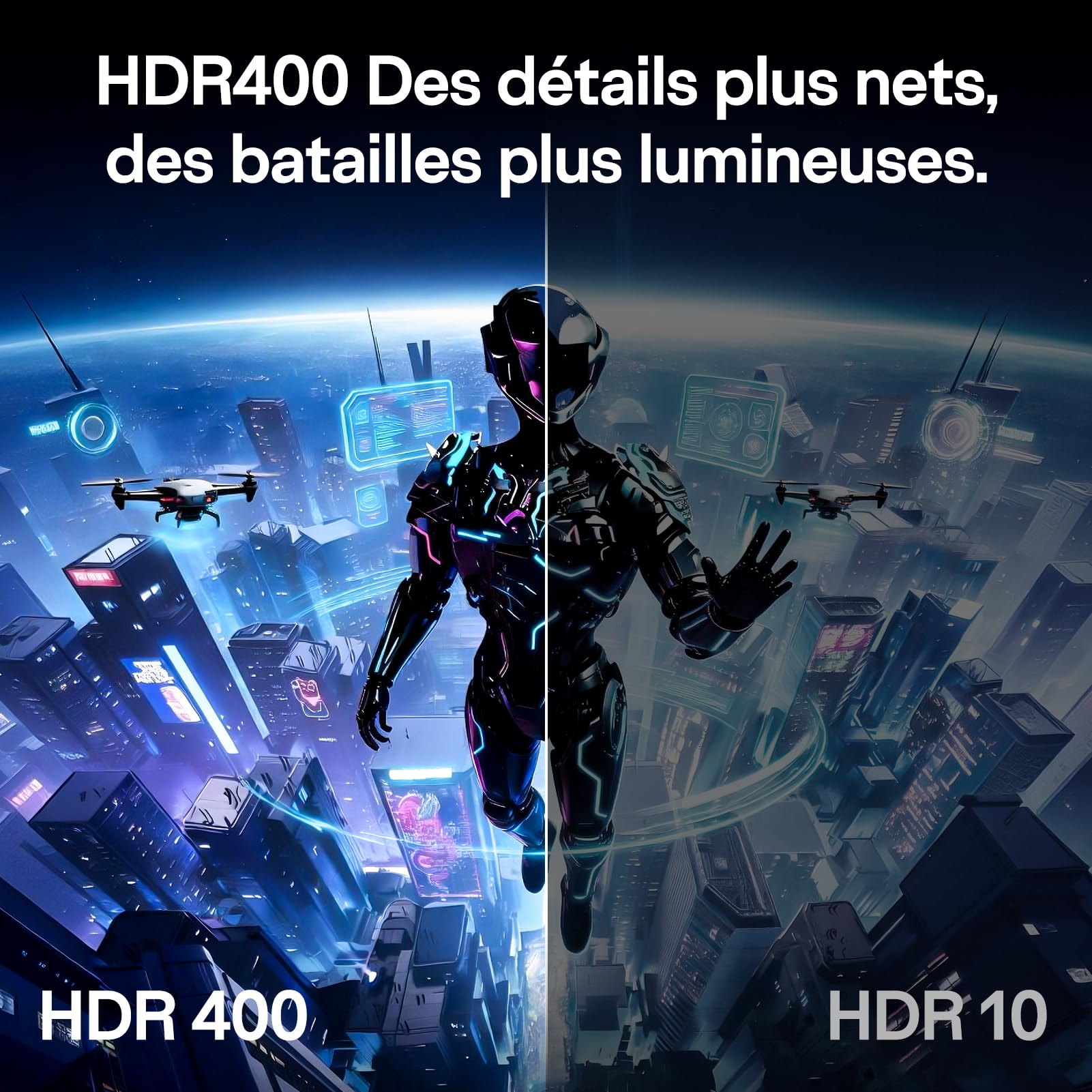 HKC 34 Pouces 120Hz Incurvé Écran PC Gamer, UWQHD 3440x1440 Ultrawide 21:9, Dalle VA 1500R, 1ms MPRT, 90% DCI-P3, HDR400, Low Blue Light, Réglable en Hauteur, Adaptive Sync, HDMI 2.0 DP 1.4,VESA 75x75