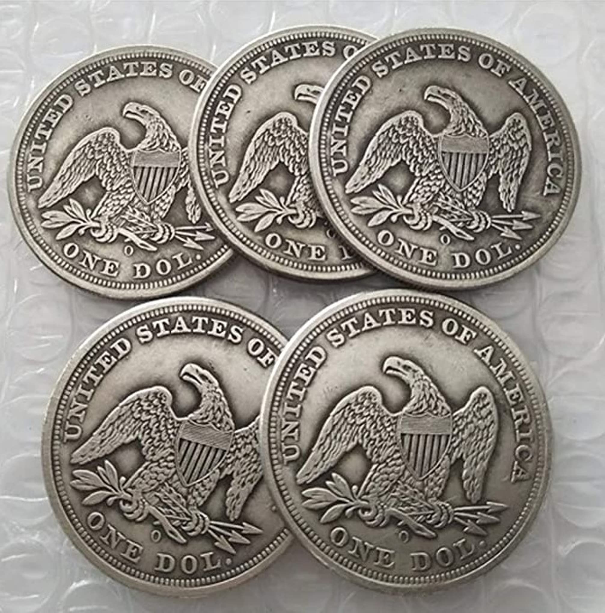 Rare 1846-1860 Full Set 5 pcs Seated Liberty American US Dollar