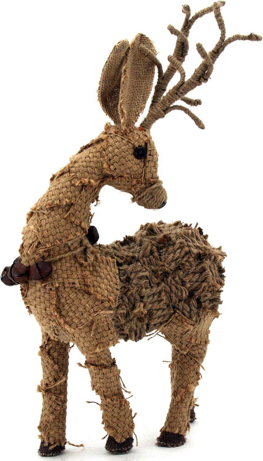 Burlap Patch Christmas Reindeer