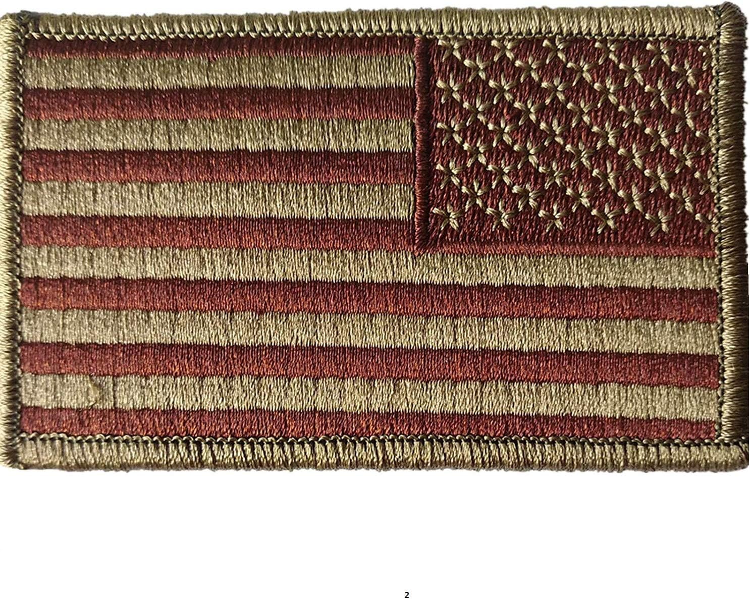 US Air Force Reverse OCP and Spice Brown Flag with Hook Fastener(2 pack)
