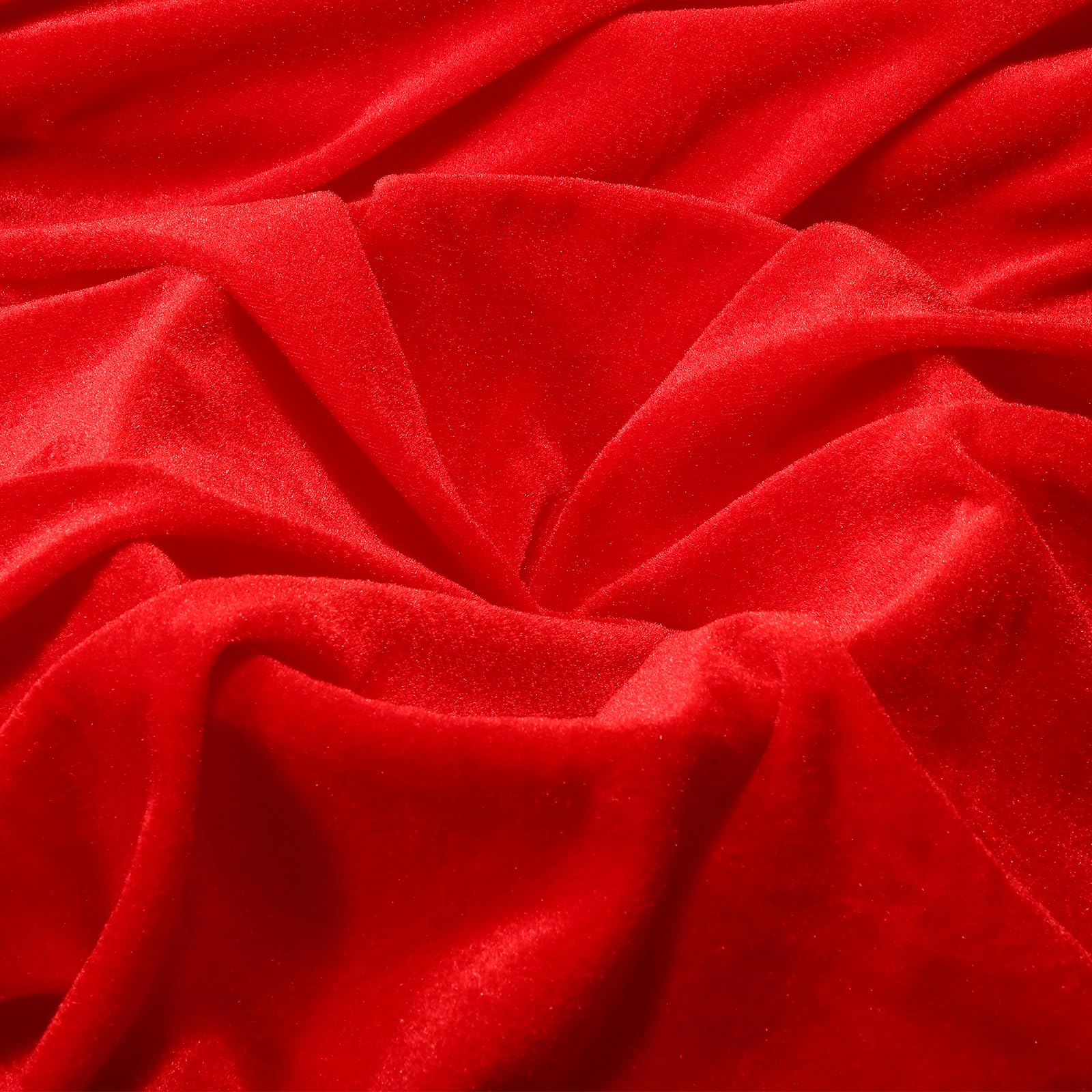 sourcing map Bright Red Velvet Fabric by the Yard, 1 Yard x 63 Inch Wide Soft Stretchy Velvet Cloth Fabric for Upholstery Sofa Chair Wallet Making DIY Sewing Costume Craft Curtain — image 1