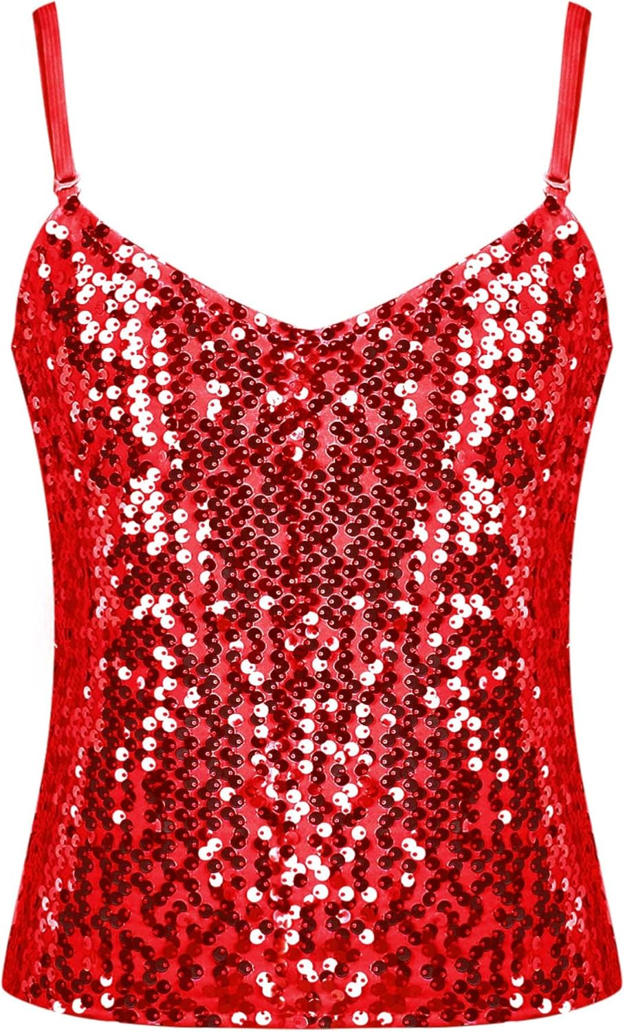 Canotta Paillettes Per Bambina | Top Da Danza Con Lustrini | Per Hip Hop, Jazz E Latino | Taglie 6-12 Anni - Foto 7