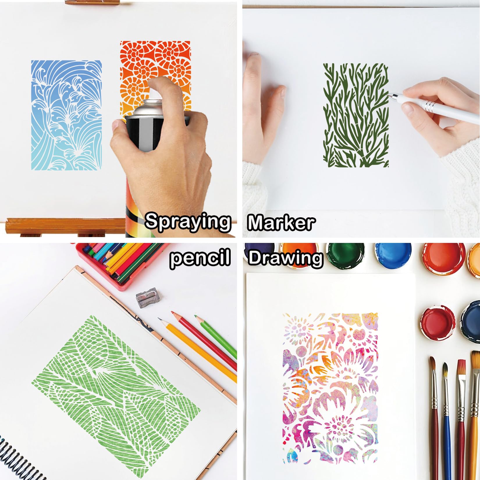 Painting Stencils - 16 Abstract Patterns -2