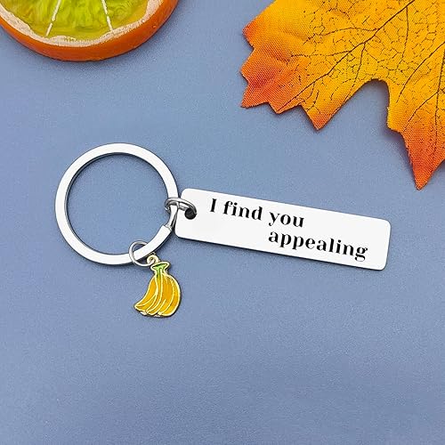 Miniatura 5 de Llavero de plátano para enamorados, regalo de novio de novia, San Valentín, llavero para marido, cumpleaños, boda, aniversario, regalo romántico