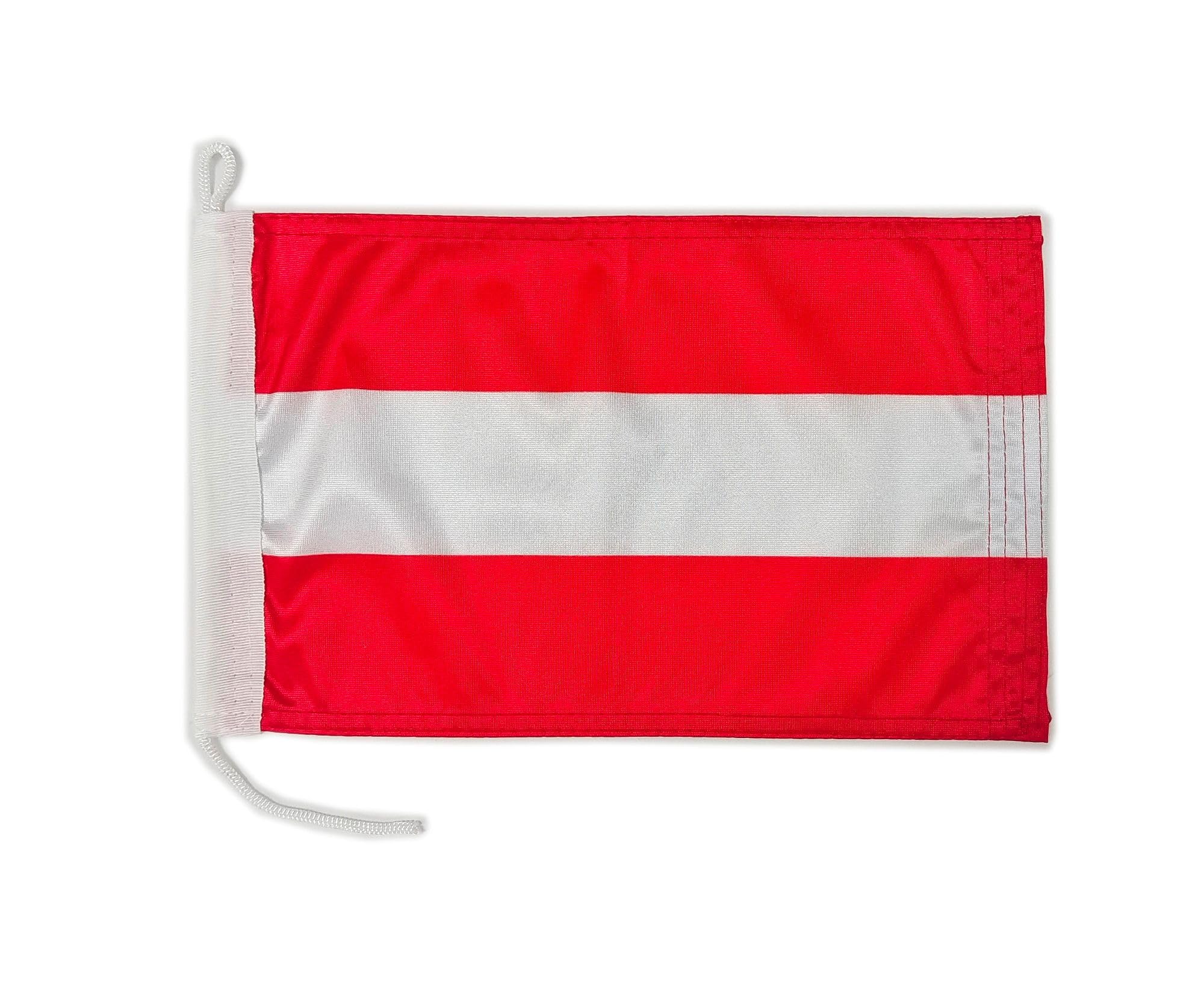 Premium Austria Boat Flag 20x30cm Fabric Weight - Printed Heavy Duty with Knit and Loop Nautical Flag of 20x30cm (Austria)