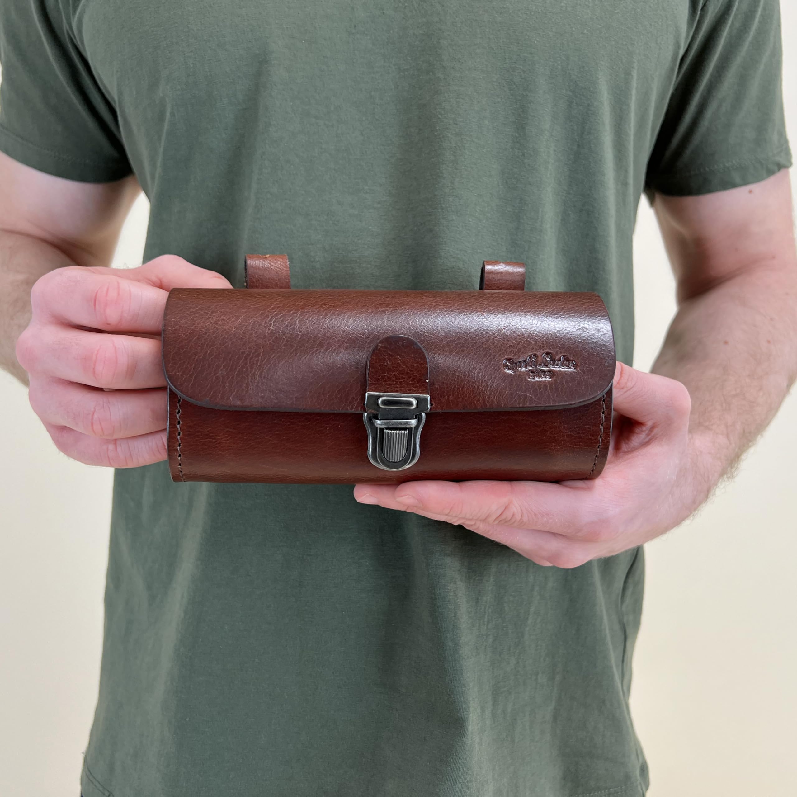 Gusti Fabrice P. Sac de selle en cuir pour guidon, sac à outils, sac en cuir vintage