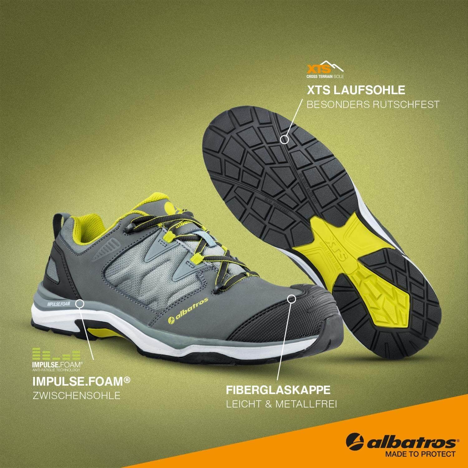 ALBATROS ULTRATRAIL LOW buty ochronne obuwie ochronne buty robocze S3 ESD HRO SRC Kołpak z włókna szklanego antypoślizgowa Bez metalu vegan Unisex