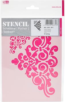 Efco Ornaments Stencil in 2 Designs, Plastic, Transparent, A5