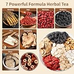 Kidney Tea Formula Ginseng Six Treasure Tea - Natural Chinese Traditional Herbal Ginseng Five Treasures Kidney Detox Cleanse Teabag For Men Women (60 Bags/2 Pack)