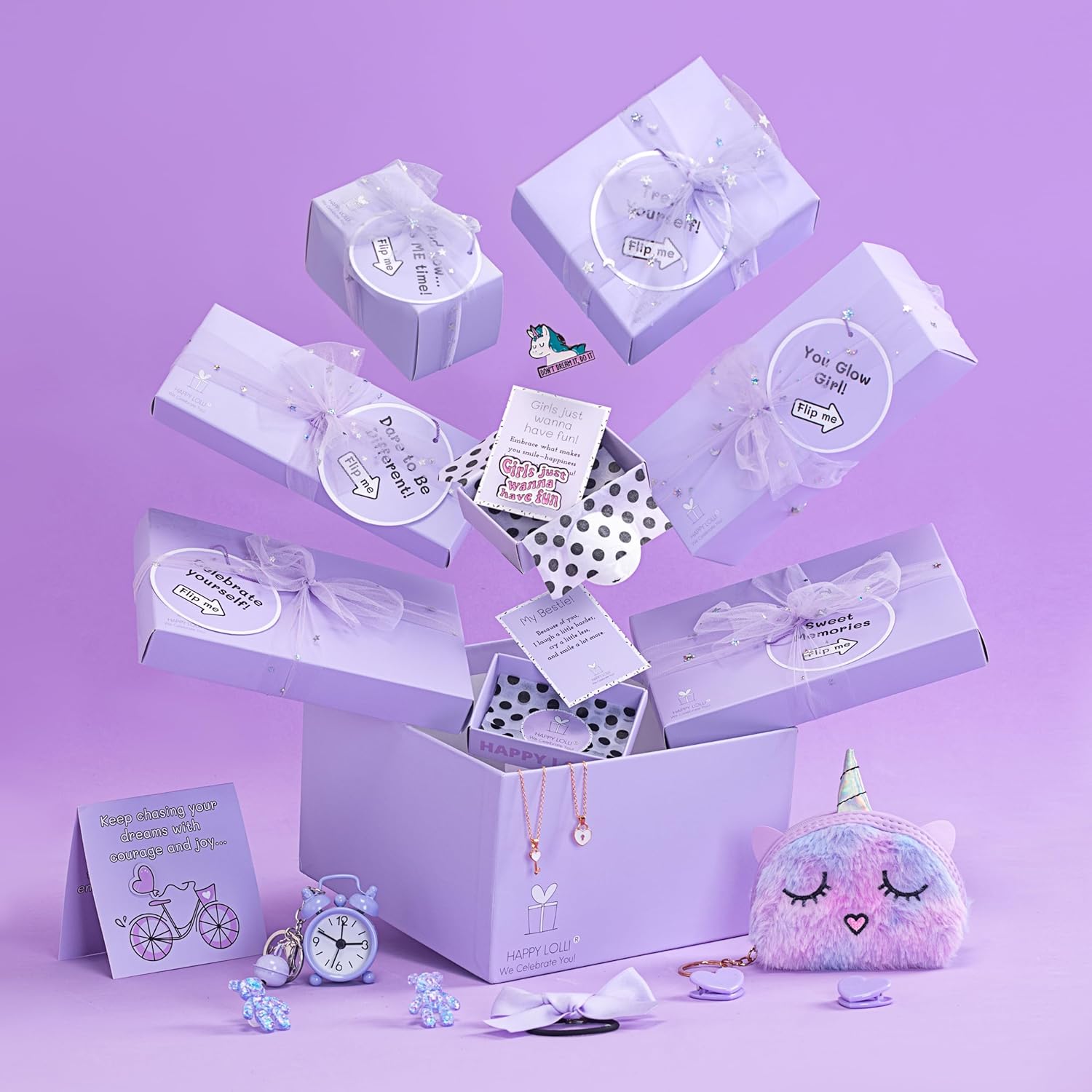 HAPPY LOLLI LolliBox Gift Set for Tween & Teen Girls Ages 8–15, Easter Basket & Birthday Gift, Ready-to-Gift Surprise