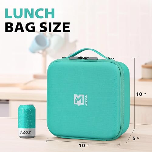 Miniatura 8 de Lonchera aislada para niños y adultos, lonchera pequeña para el trabajo de oficina escolar, triple capa de aislamiento para mantener el calor y