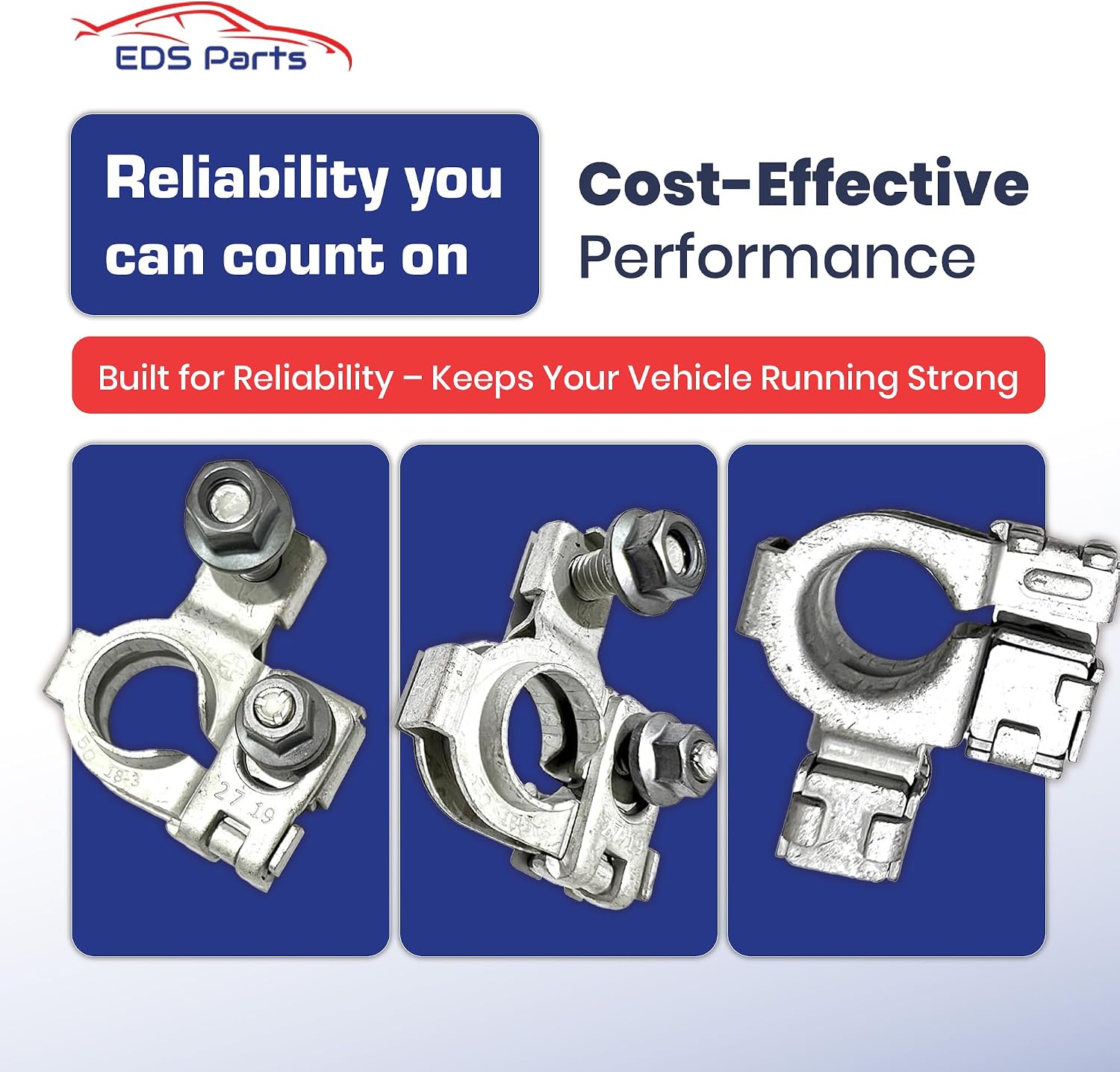 EDS NEW 926-201 926201 compatible replacement of 91990-2W010 919902W010 Positive Battery Terminal w Nuts for Hyundai/Kia vehicles including, but not limited to Forte Rio Sorento etc