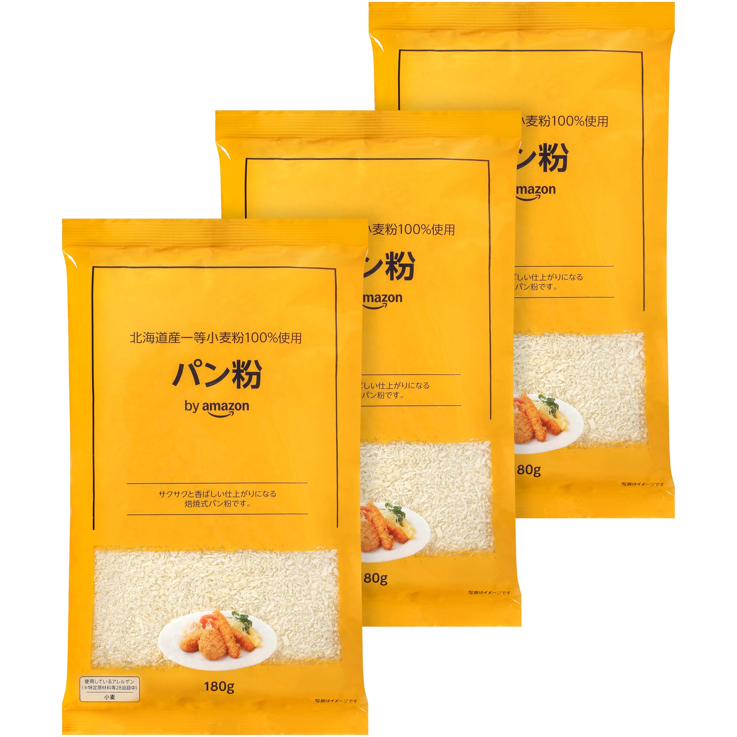 Amazon.co.jp: by Amazon 国内麦使用 パン粉 180g x 3袋 : 食品・飲料