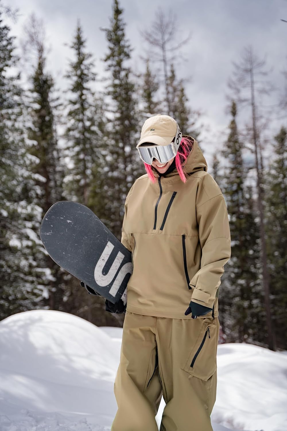 GSOU SNOW Women's Snowboard Jacket Baggy Ski Jackets Waterproof Snow Hooded Coat Windproof Mountain Winter Outdoor Sports - Image 3