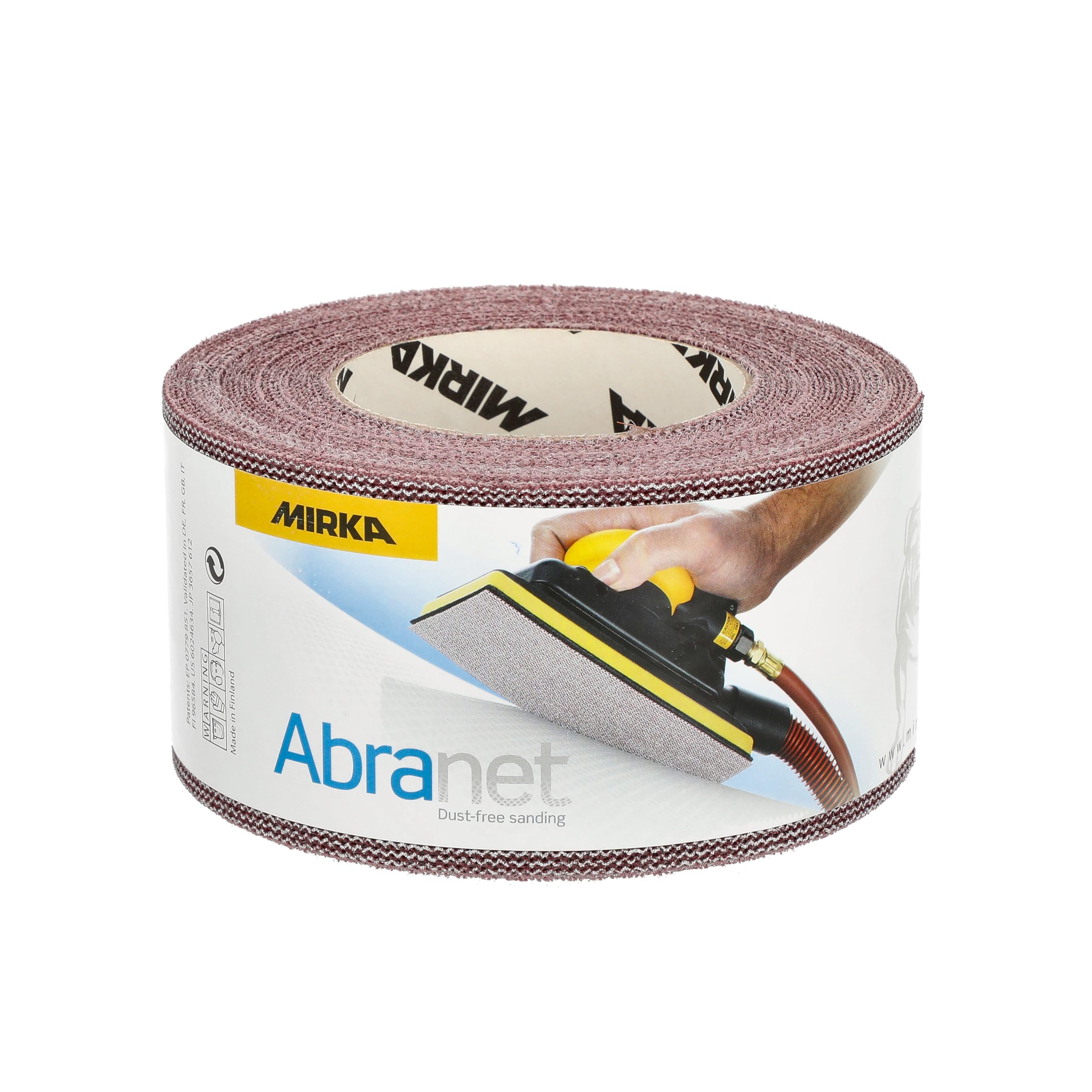 Mirka Abranet rollo de lijado neto 75 mm x 10 m cierre adhesivo/grano P80 / 1 rollo/para lijar madera, masilla, barniz, plástico / 545BI001803R