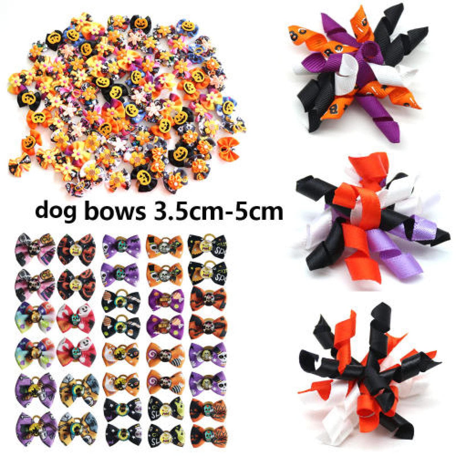 Bandany dla psów Halloween akcesoria dla psów dynia czaszka pies zwierzę domowe muszka bandana na wakacje mały duży pies produkty do pielęgnacji 50 szt. K