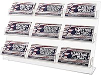 Vista 4 de Marketing Holders Soporte para tarjetas de visita para tarjetas de contacto y citas de 3.5 x 2 pulgadas, acrílico transparente, parte trasera