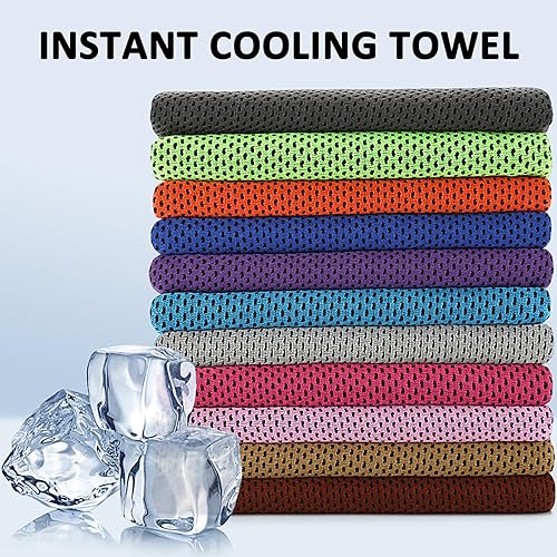 Miniatura 5 de Peicees Paquete de 10 toallas de refrigeración de microfibra para cuello, deportes, gimnasio, entrenamiento, toalla de enfriamiento de secado