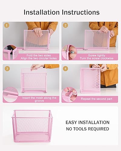 Miniatura 6 de Oterri Organizador de archivos colgante, organizador de archivos de metal, organizador de archivos de escritorio portátil para carpetas de tamaño