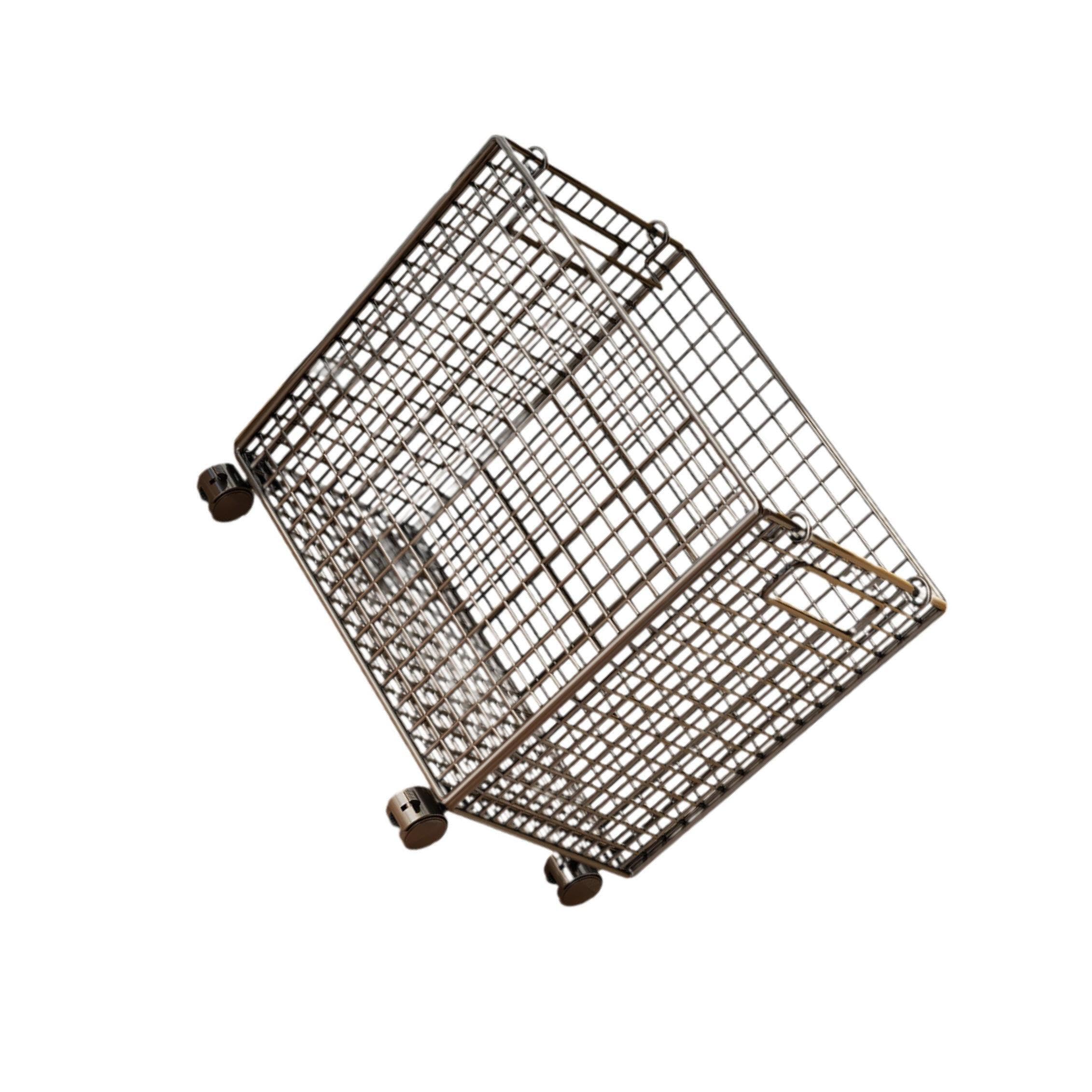 Cesto portabiancheria con ruote, organizer per carichi pesanti con maggiore flessibilità, cesto portabiancheria con ruote in rete, contenitore