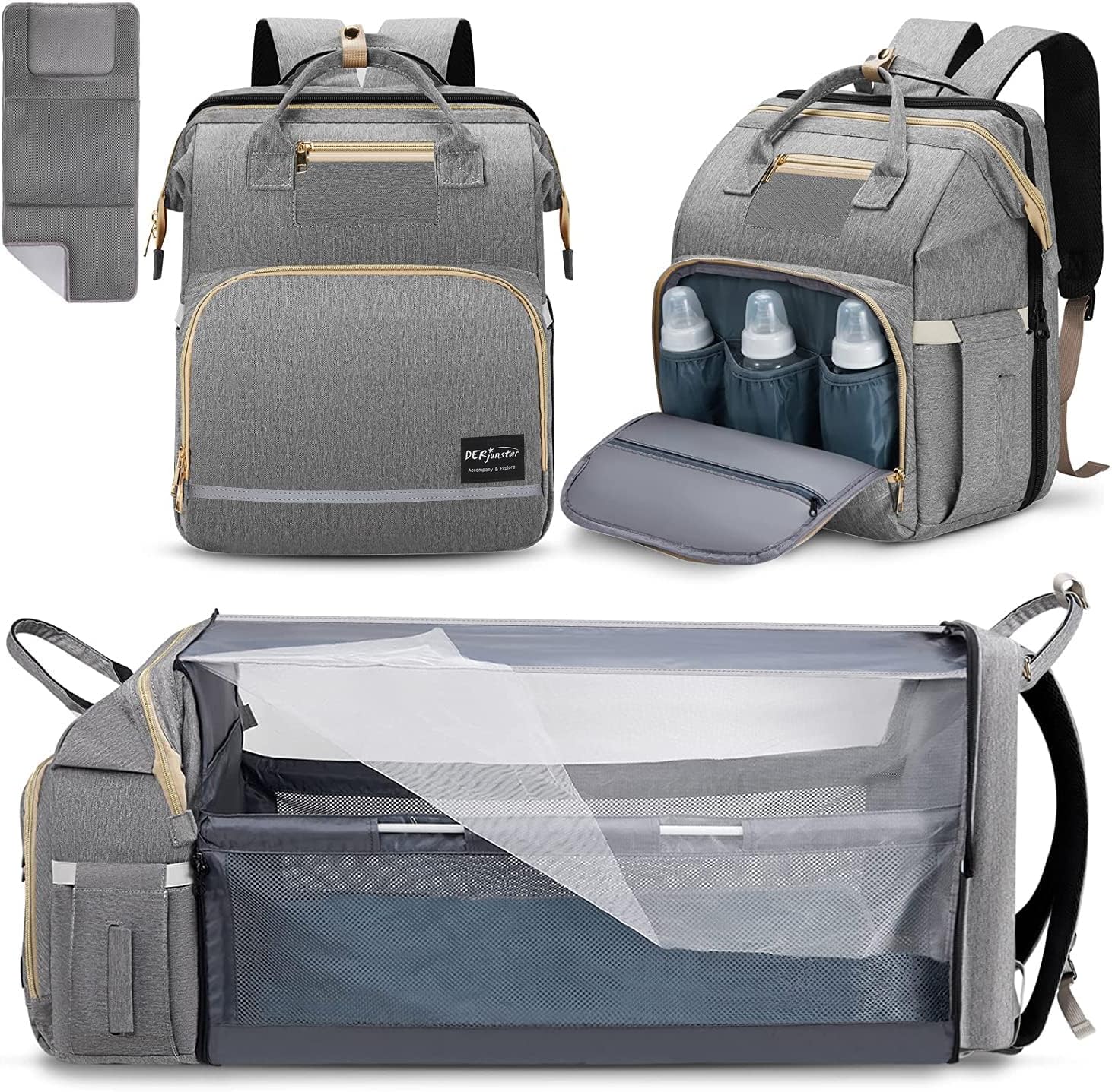 Baby Diaper Bag Backpack, Derjunstar Baby Bags with