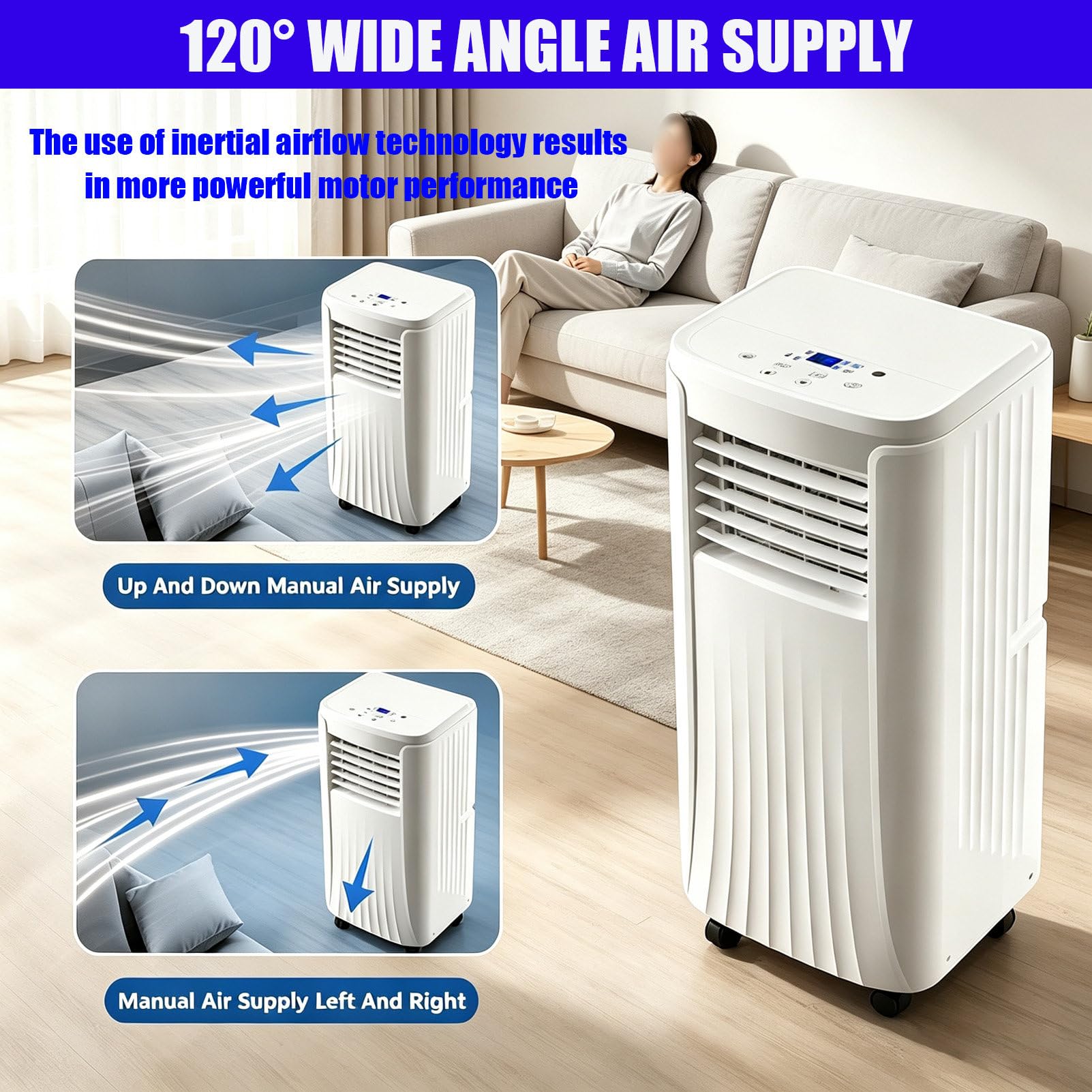 Refrigerador Y Deshumidificador 3 En 1 para Habitaciones De hasta 28 M², Unidad De Aire Acondicionado PortáTil De 12 000 Btu, Temporizador De 24 Horas, Mando A Distancia