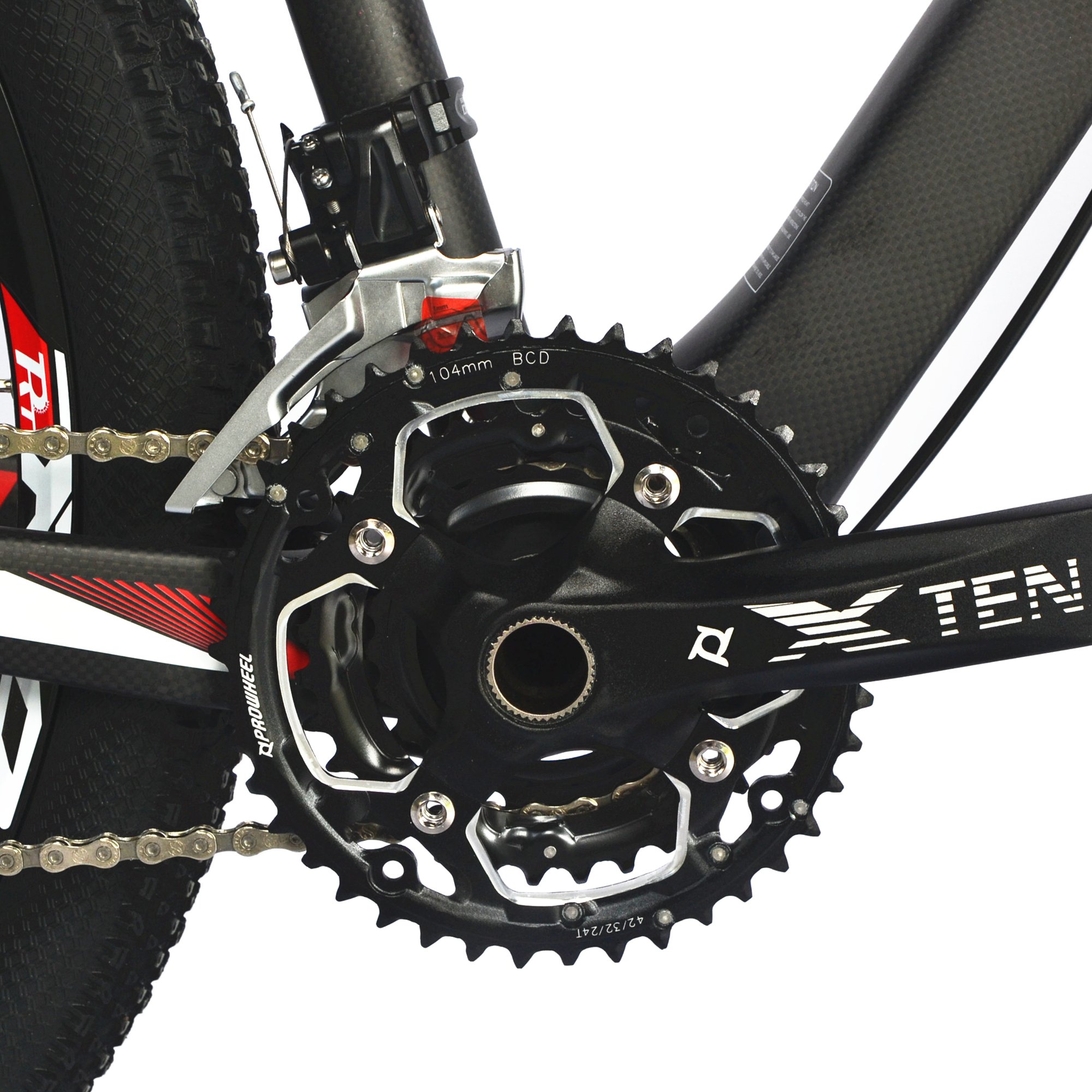 650b mountain bike 69,8 cm 10.7 kg T800 fibra di carbonio ultraleggero telaio 30 velocità Shimano Deore M610 MTB opaco 3 K CB20, Donna, Matte Black