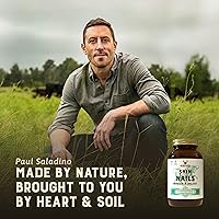 Vista 4 de HEART & SOIL Suplemento de apoyo para piel, cabello y uñas de 3000 mg con hígado de res alimentado con hierba, médula ósea, cartílago, biotina