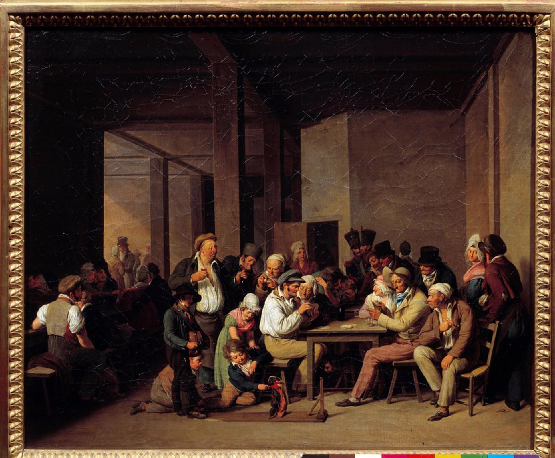 ARTXLXXBN Famous Print Painting Colorful Art Print Players in a Cabaret by Louis Leopold Boilly Canvas Art Decorations for Home Decor 60x90cm