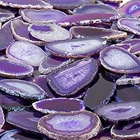 Vista 5 de mookaitedecor - Piezas de mesa ligeras de ágata pulida, lozas de ágata geodésica, paquete de 12