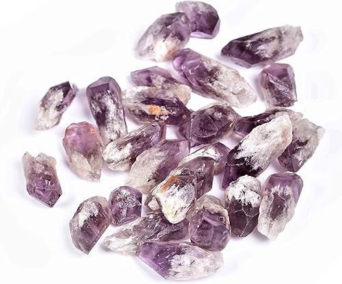 Miniatura 4 de JIC Gem 24-30 cristales curativos de amatista a granel de 0.4 a 0.5 libras, piedras en bruto, punto de amatista a granel, chips de amatista a