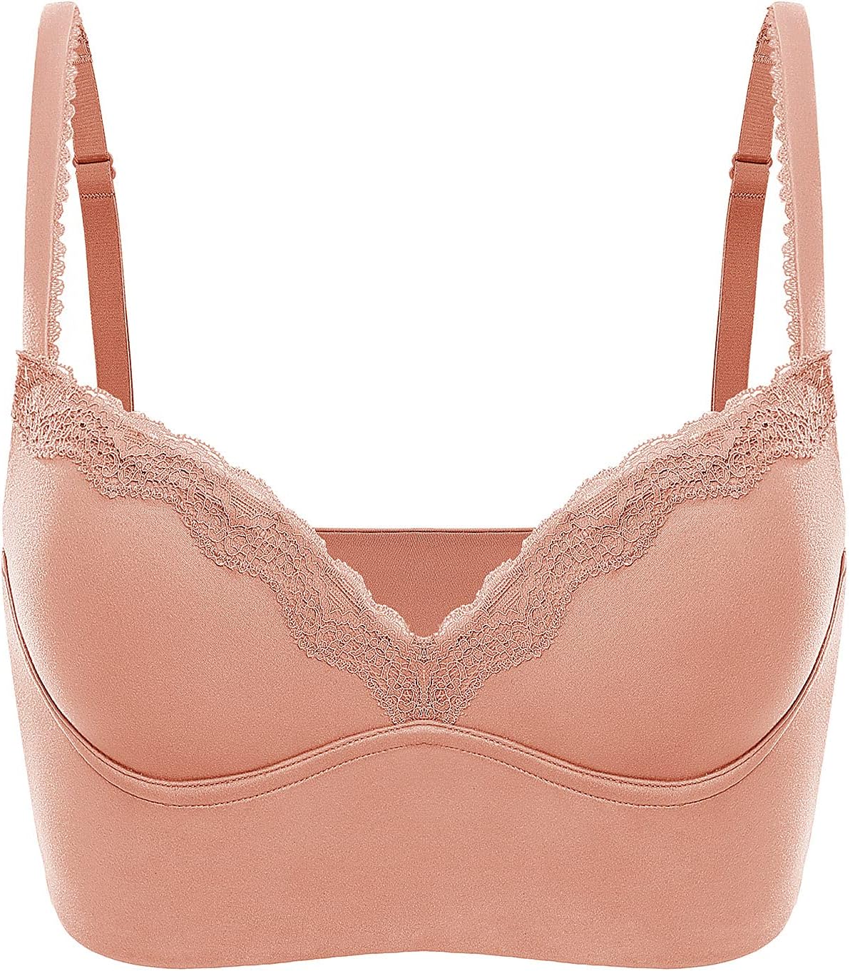 DOBREVA Women's Push Up Bra Wireless Padded No Underwire Back Smoothing Bralettes Sports Bras