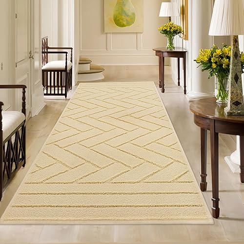 Biscpro Teppich Läufer 60x150cm Fußmatte Lang Waschbarer rut